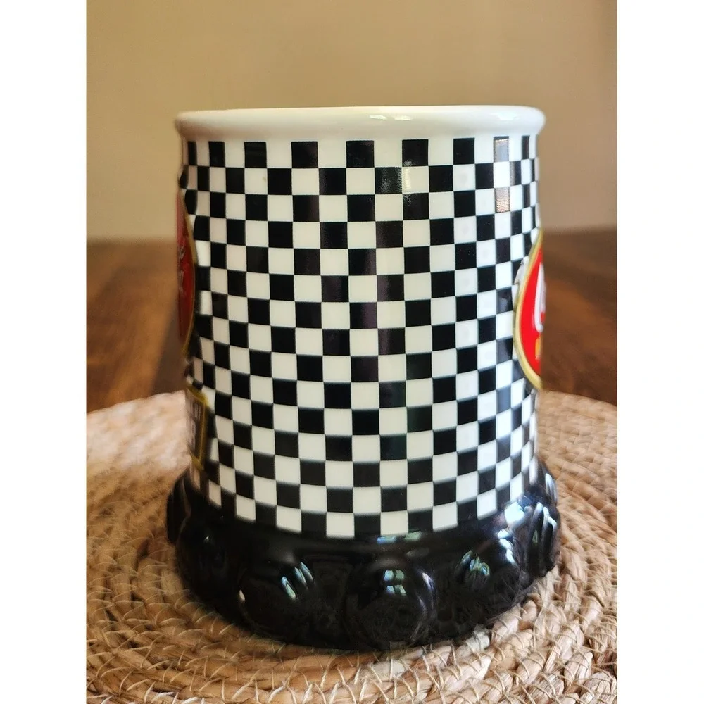 Coca Cola NASCAR Gear Shift Mug Tire Base Houston Harvest Racing Checkered